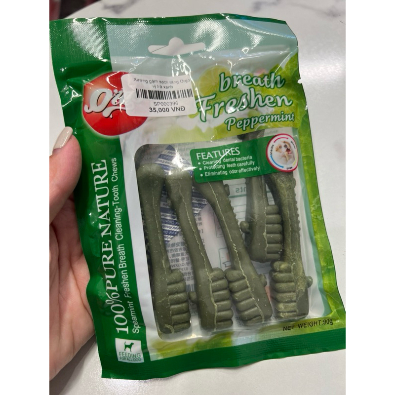 Xương canxi cho chó Orgo - Xương gặm sạch răng thơm miệng 90g