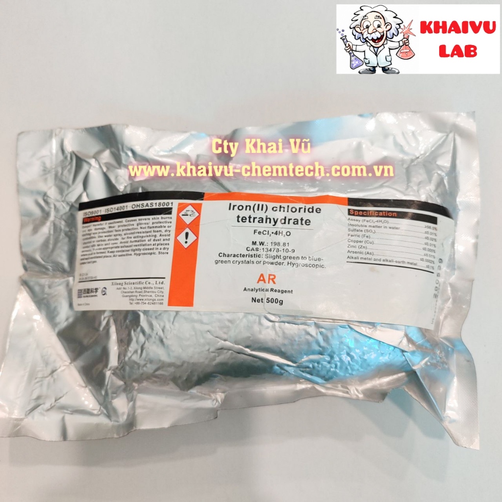 Hóa chất FeCl2 .4H2O Iron II Chloride tetrahydrate (Sắt II clorua) thí