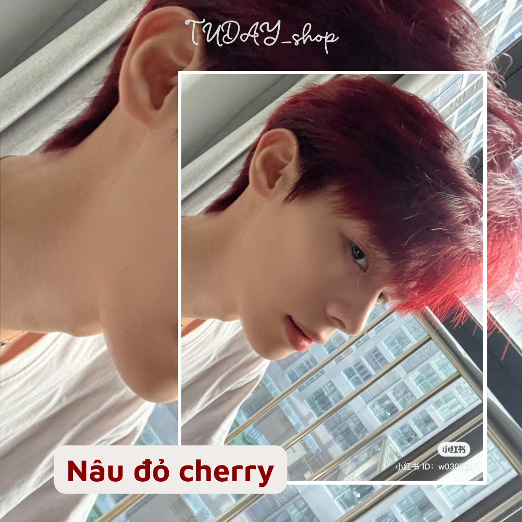 Thuốc Nhuộm Tóc Màu NÂU ĐỎ CHERRY Nam Không Tẩy | Tudayhair, Tudayhairs