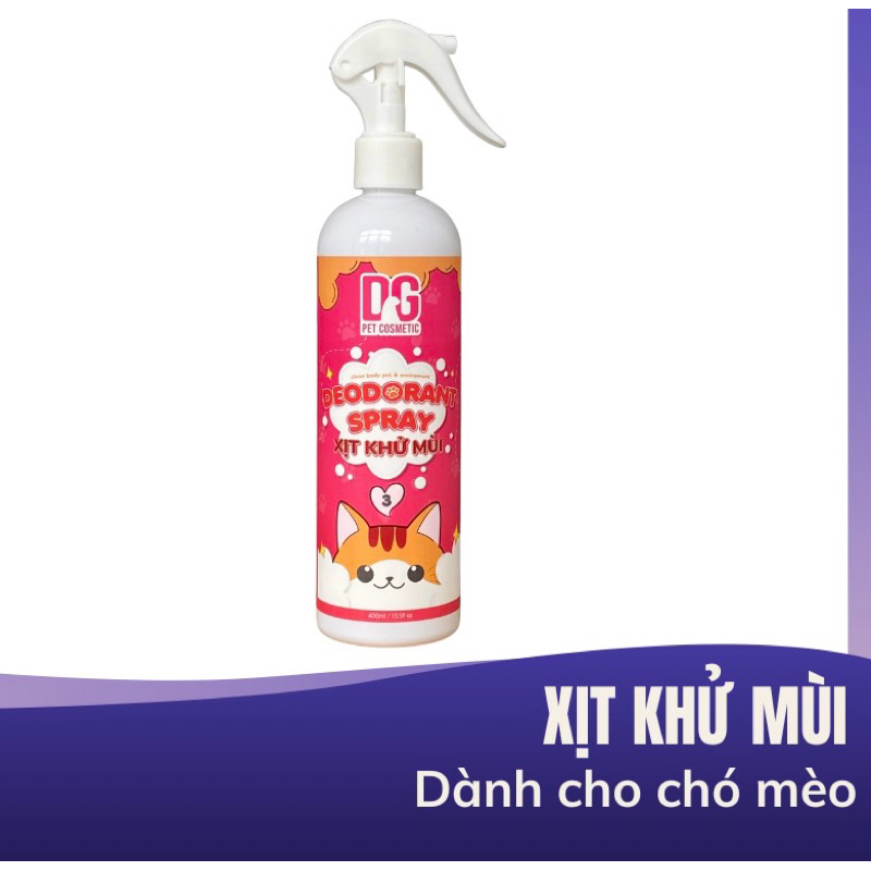 Xịt khử mùi khử khuẩn DG PET 400ml