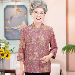 Áo sơ mi mới mùa hè của bà 65 tuổi, áo sơ mi nữ cao cấp 70 tuổi