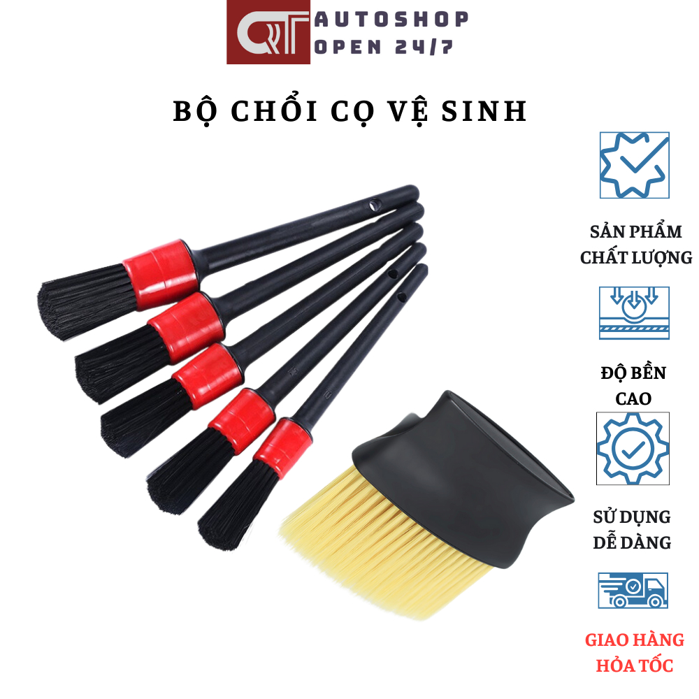 Chổi cọ rửa xe Ô Tô Đa Năng Cọ Rửa Khoang Máy Mâm Xe Nội Thất QT ...