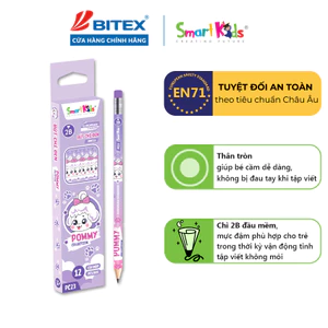 Bút chì đen 2B Pommy Collection SmartKids PC23 (12 cây/hộp)