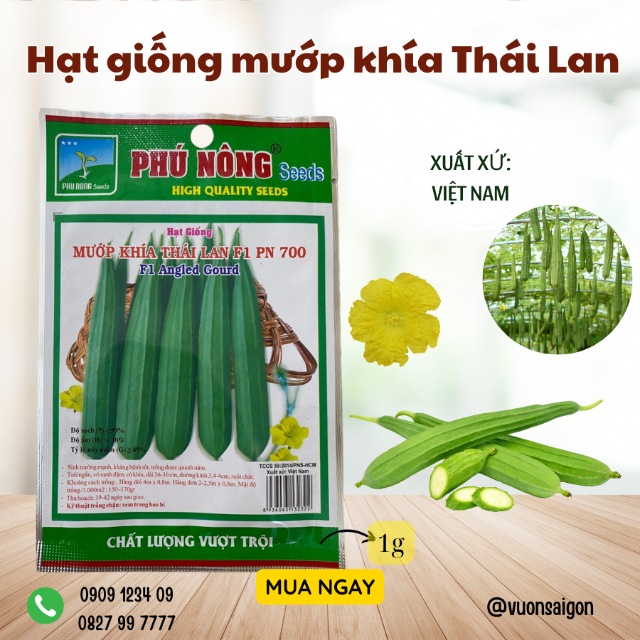 Hạt Giống Mướp Khía Phú Nông 5