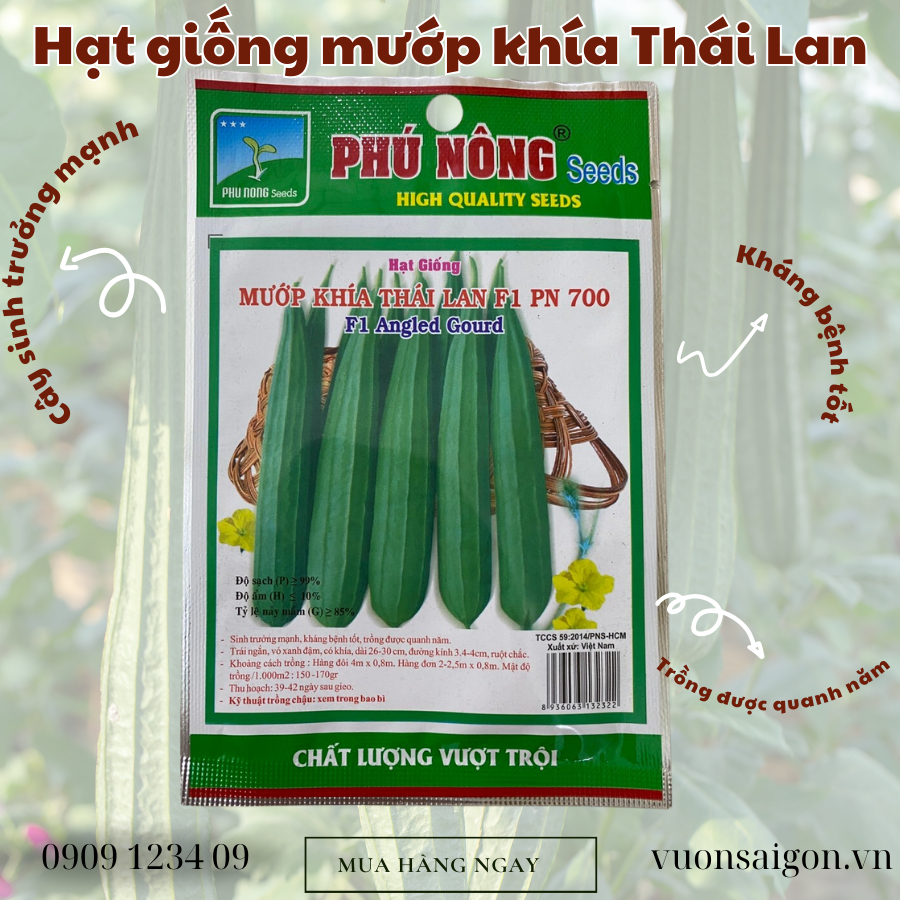 Hạt Giống Mướp Khía Phú Nông 1