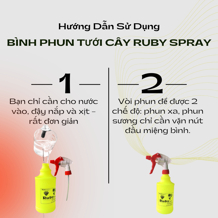 Bình phun tưới cây Ruby Spray cho Bonsai 4