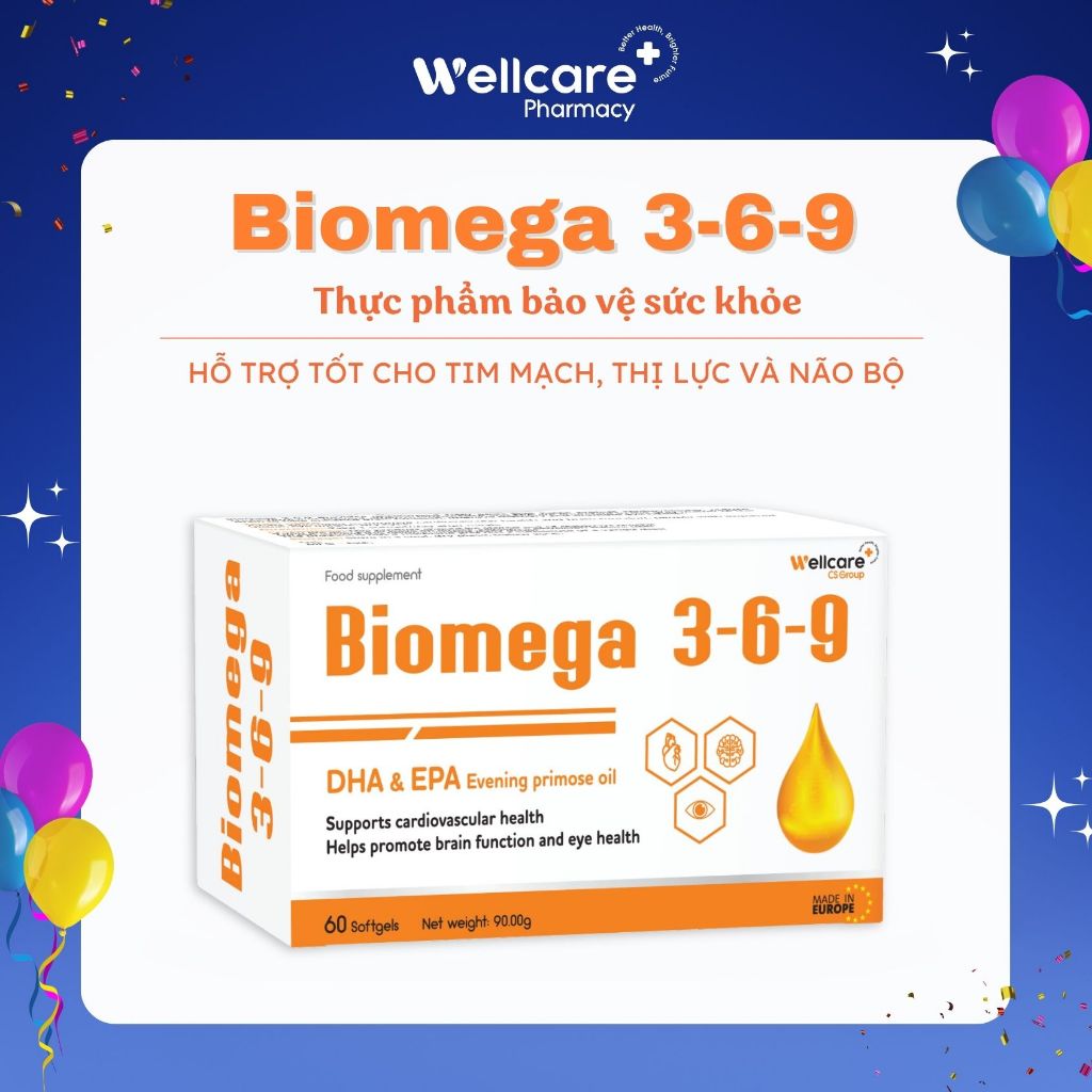 BIOMEGA 3-6-9 [Chính hãng] - Hộp 60 viên Hỗ trợ tốt cho tim mạch, thị ...