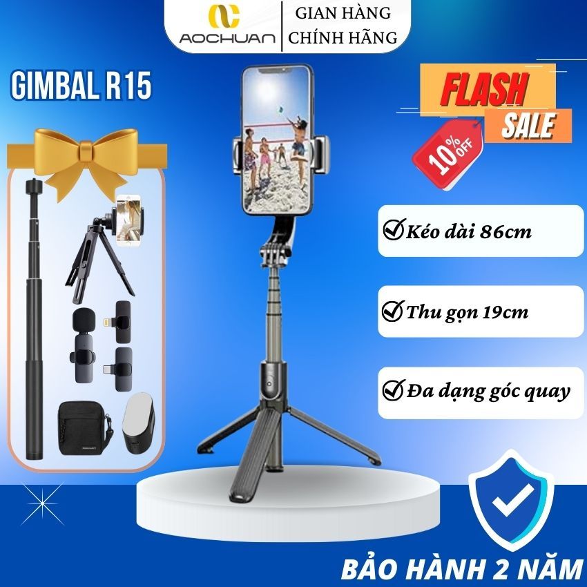 Gimbal chống rung R15, Tay cầm chống rung cho điện thoại điều khiển từ ...
