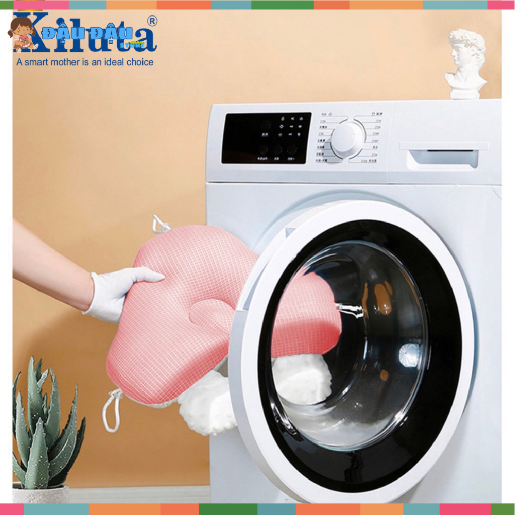 Gối chữ U - U nấm cho bé sơ sinh chống giật mình chống méo đầu, có dây rút điều chỉnh 3 đầu giúp bé sơ sinh ngủ ngon