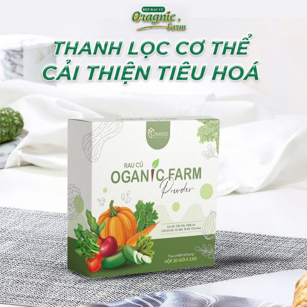 Bột rau củ Organin Farm giúp thanh lọc cơ thể, tiêu hóa tốt, bổ sung ...