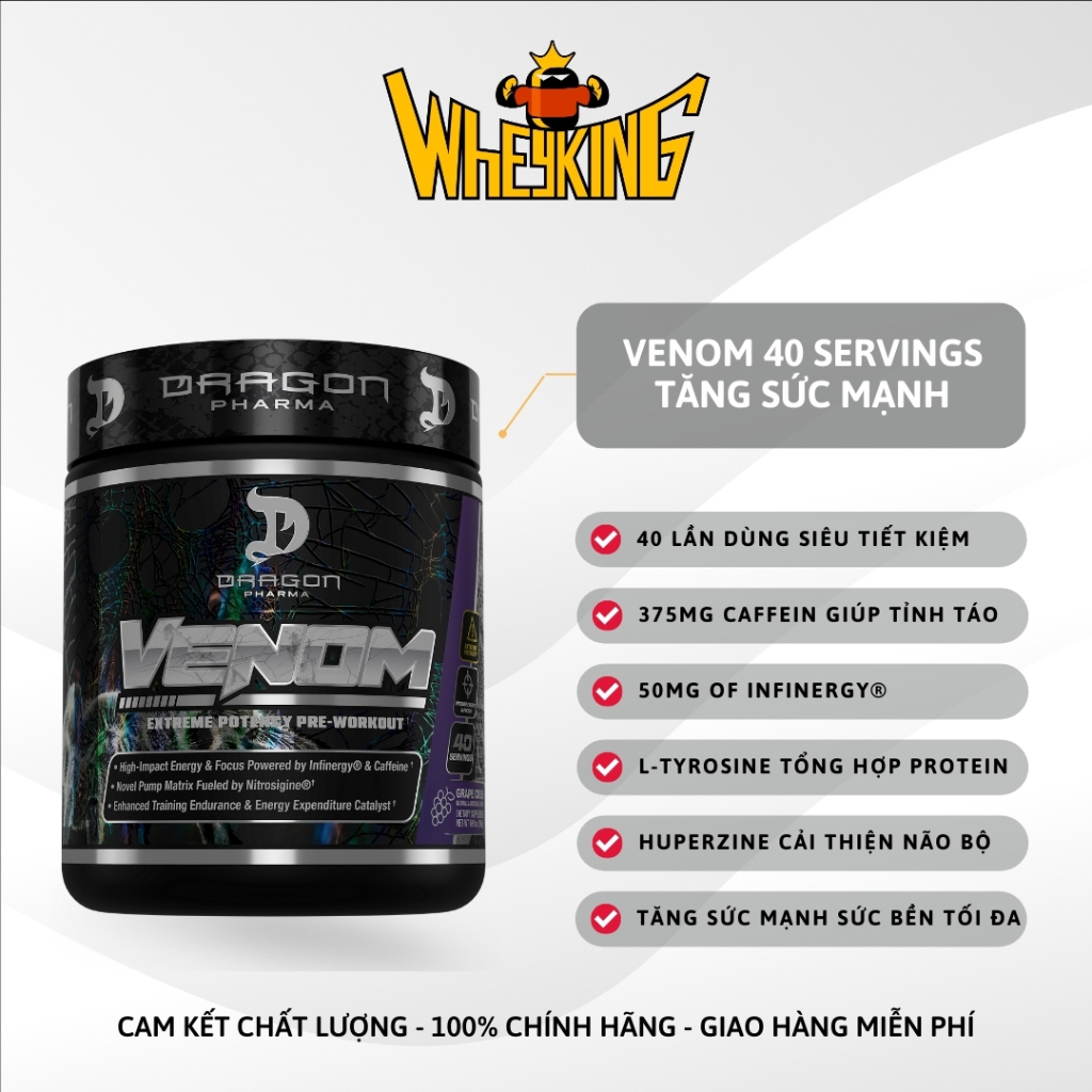 Venom pre workout tăng sức mạnh 40 lần dùng | Shopee Việt Nam