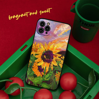 Ốp lưng iphone BVC hoa hướng dương Cho Iphone 15 13 14 12 11 Pro  MAX X XR  XS MAX 7 8P 6S q7300
