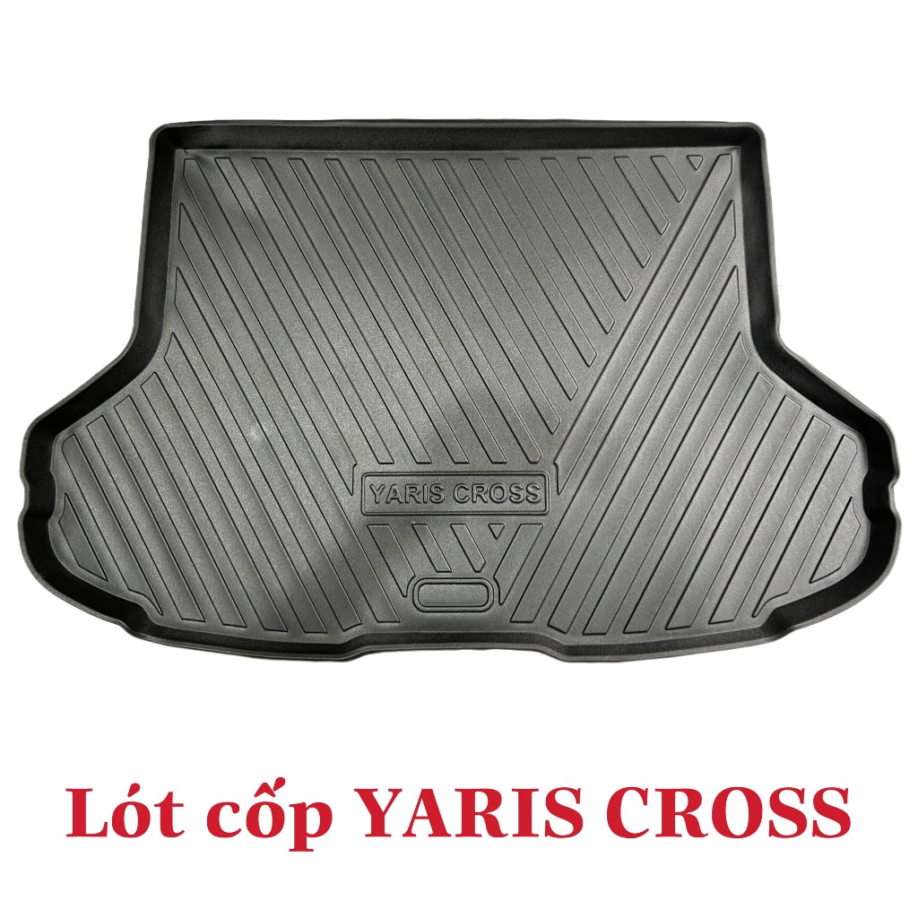 Lót cốp nhựa xe Toyota Yaris Cross 2024-2026, Bản Xăng, Khay lót côp nhựa chống nước, nhựa dẻo TPO bền bỉ