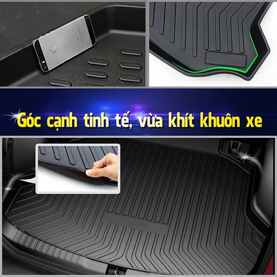 Lót cốp nhựa xe Toyota Yaris Cross 2024-2026, Bản Xăng, Khay lót côp nhựa chống nước, nhựa dẻo TPO bền bỉ