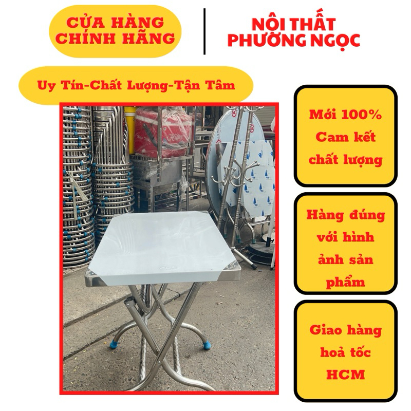BÀN INOX 304 SIÊU DẦY- BỀN ĐẸP GẤP GỌN