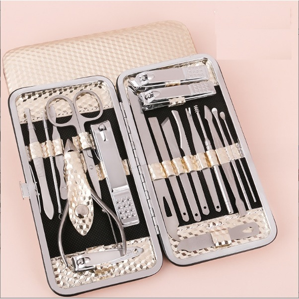 Bộ Dụng Cụ Cắt Móng Tay 19 Món Bằng Thép Không Gỉ - Bộ Bấm Móng Tay Cao Cấp - BMT006a