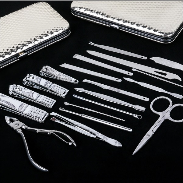 Bộ Dụng Cụ Cắt Móng Tay 19 Món Bằng Thép Không Gỉ - Bộ Bấm Móng Tay Cao Cấp - BMT006a