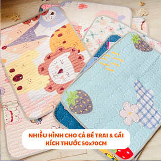 Lót chống thấm chống trơn trượt 2 mặt kích thước 50x70cm, lót thay tả bỉm cho bé