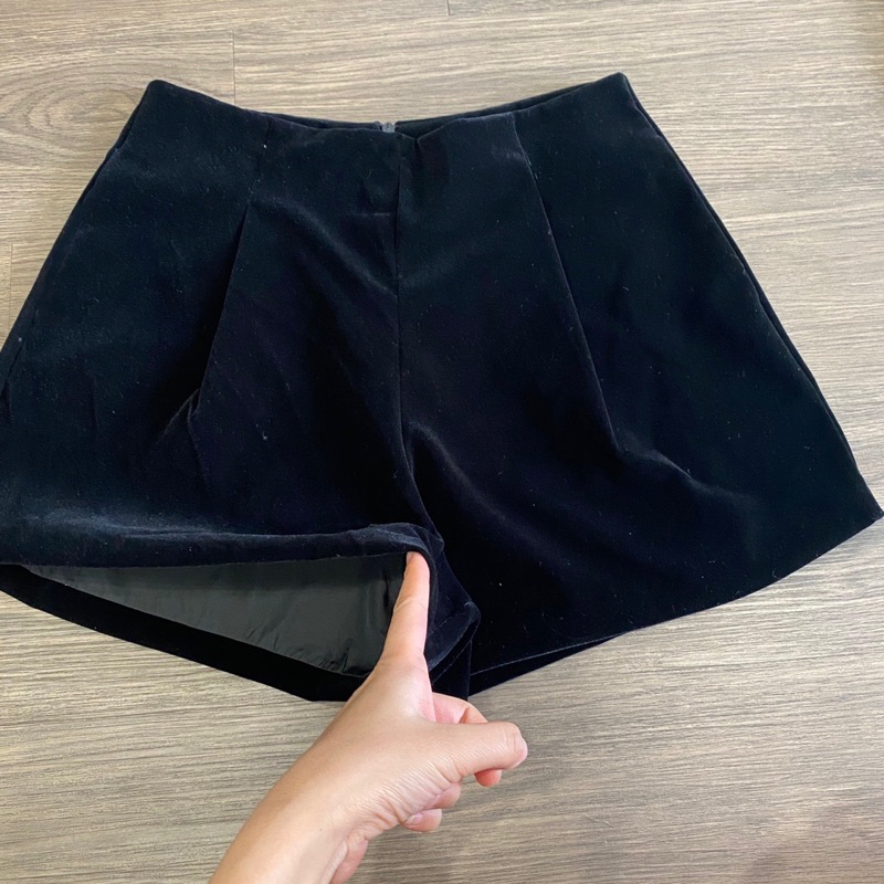 Quần Nhung Nữ Cao Cấp 2 Lớp Bảo Hộ Vải Mịn Cạp Cao Trơn Khoá Kéo Sau m634