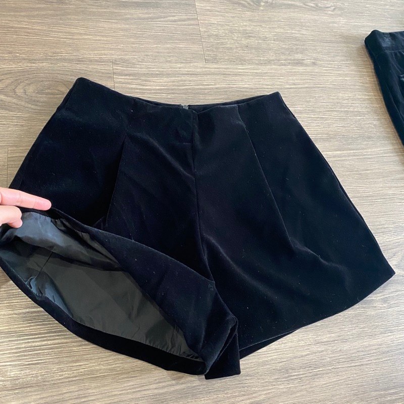 Quần Nhung Nữ Cao Cấp 2 Lớp Bảo Hộ Vải Mịn Cạp Cao Trơn Khoá Kéo Sau m634