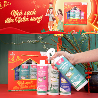 Set quà tết tẩy rửa sinh học Nhà Sạch Đón Xuân Sang Zafami 4 chai 500mL