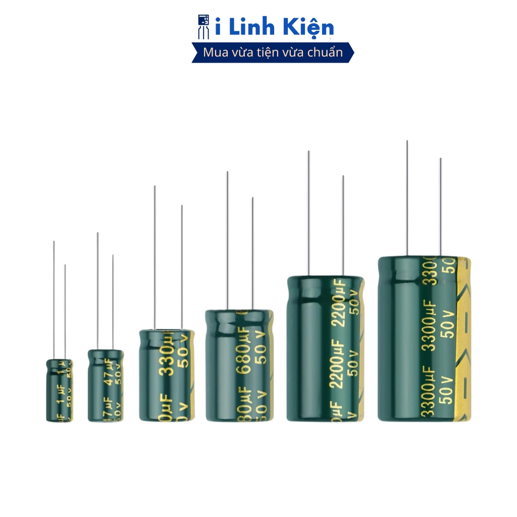 Tụ hóa 50V 10uF (5 tụ) 5x11mm tần số cao chất lượng tốt ilinhkien