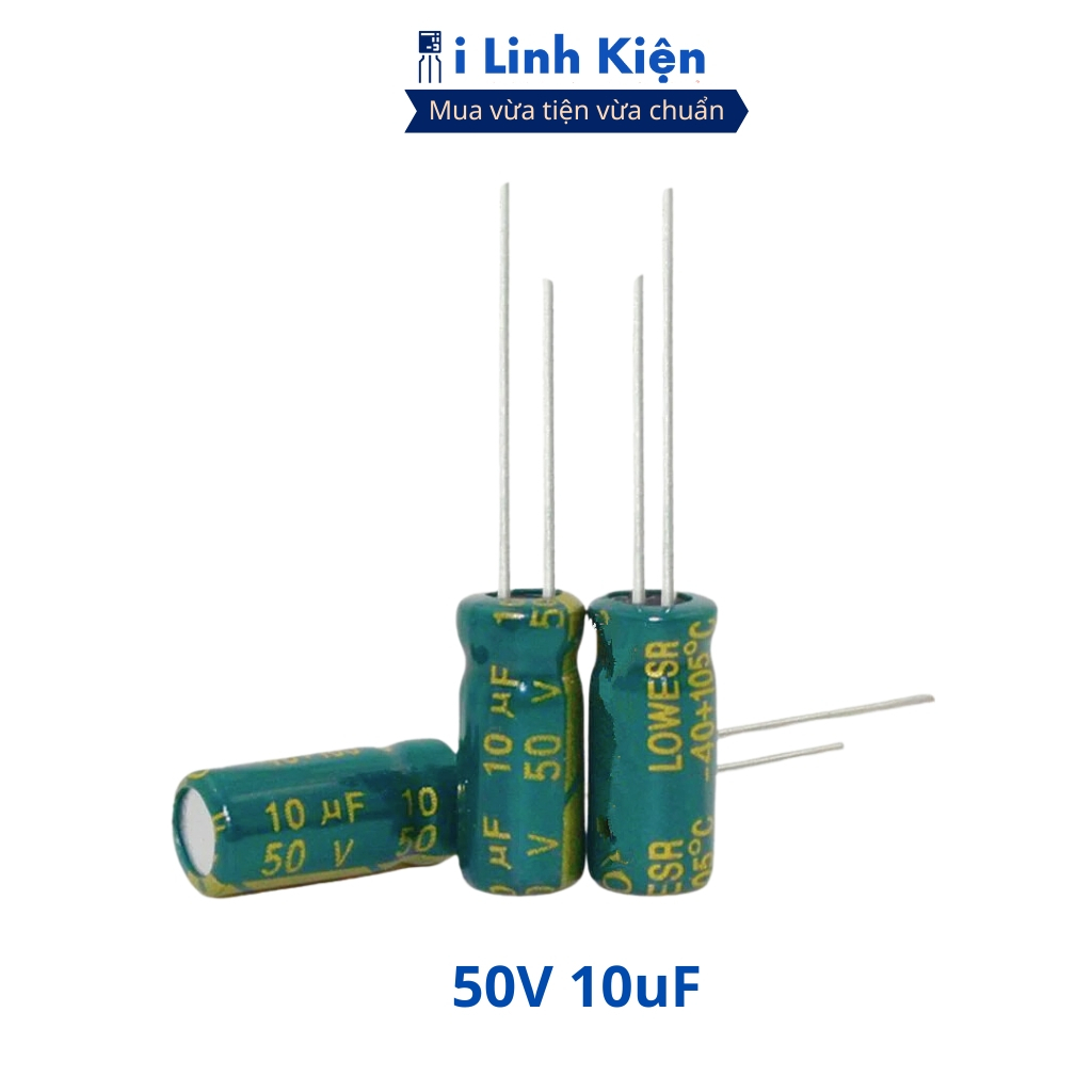 Tụ hóa 50V 10uF (5 tụ) 5x11mm tần số cao chất lượng tốt ilinhkien