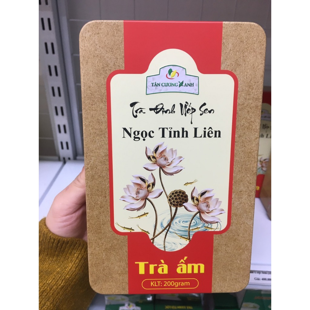 Trà Đinh Ướp Sen Tây Hồ Ngọc Tỉnh Liên 200gram - Trà Ấm