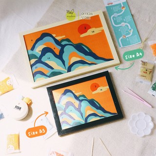 TỔNG HỢP - Set tranh bột giấy MADOCA tranh trang trí nhà cửa, tranh bột giấy tự làm size A4 - A5