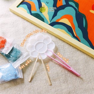 TỔNG HỢP - Set tranh bột giấy MADOCA tranh trang trí nhà cửa, tranh bột giấy tự làm size A4 - A5