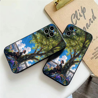 Ốp lưng iphone BVC Cô gái ngồi dưới gốc cây Cho Iphone 15 13 14 12 11 Pro  MAX X XR  XS MAX 7 8P 6S q7310