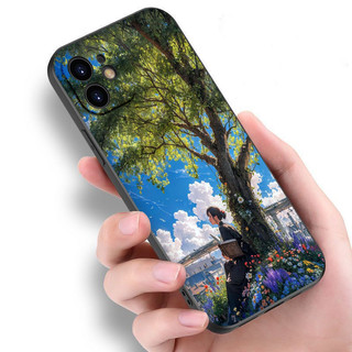 Ốp lưng iphone BVC Cô gái ngồi dưới gốc cây Cho Iphone 15 13 14 12 11 Pro  MAX X XR  XS MAX 7 8P 6S q7310