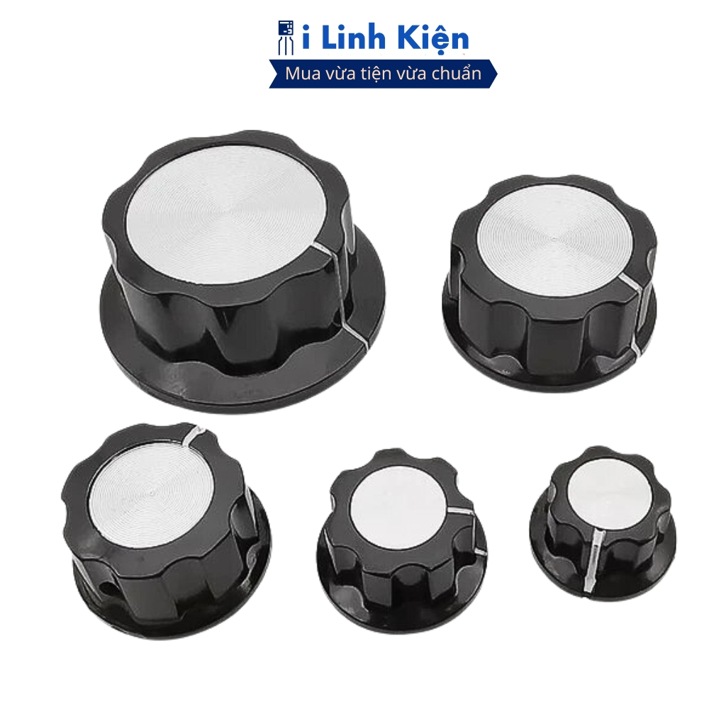 Núm vặn volume, núm vặn chiết áp MF-A03 WH118 / WX050 / RV24 6mm bằng đồng ilinhkien