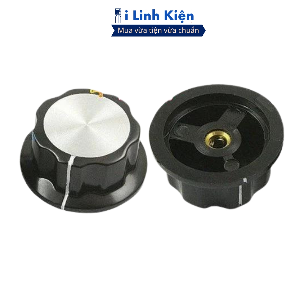 Núm vặn volume, núm vặn chiết áp MF-A03 WH118 / WX050 / RV24 6mm bằng đồng ilinhkien