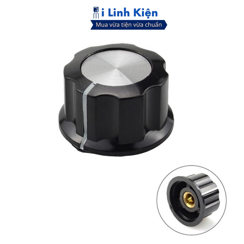 Núm vặn volume, núm vặn chiết áp MF-A03 WH118 / WX050 / RV24 6mm bằng đồng ilinhkien