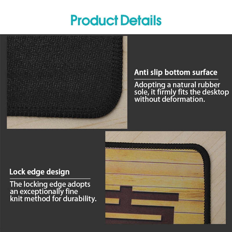 Miếng Lót Chuột Máy Tính Siêu Bền - Bàn Di Chuột Mouse Pad Đáy Vân Chống Trượt dễ thương cỡ nhỏ kích thước 26x21