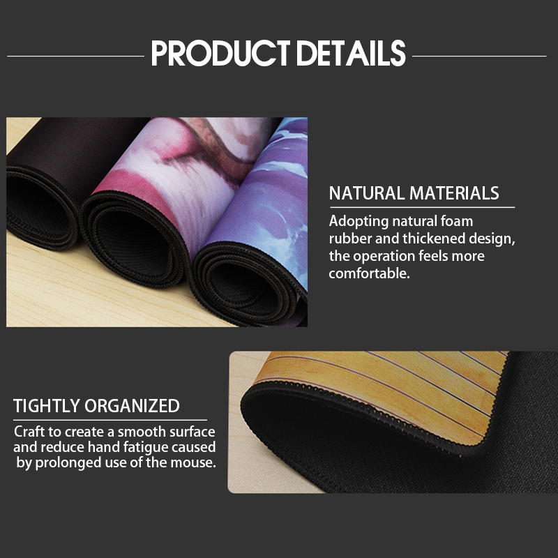 Miếng Lót Chuột Máy Tính Siêu Bền - Bàn Di Chuột Mouse Pad Đáy Vân Chống Trượt dễ thương cỡ nhỏ kích thước 26x21