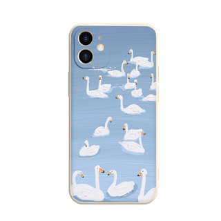 Ốp lưng iphone BVC Hình thiên nga bơi Cho Iphone 15 13 14 12 11 Pro  MAX X XR  XS MAX 7 8P 6S e1740