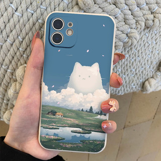 Ốp lưng iphone BVC đám mây hình chú mèo Cho Iphone 15 13 14 12 11 Pro  MAX X XR  XS MAX 7 8P 6S e1745