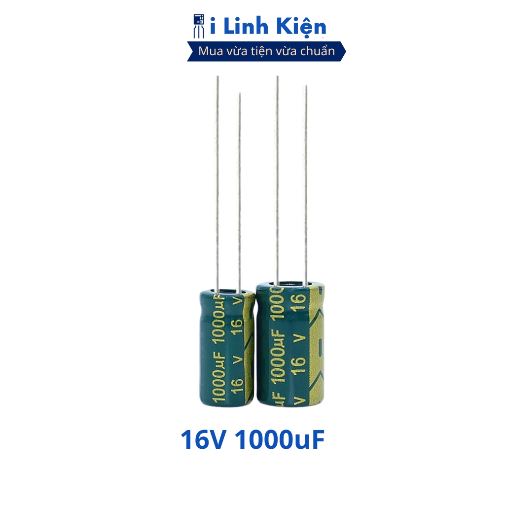 Tụ hóa 16V 1000uF (5 tụ) 10x17mm tần số cao chất lượng tốt ilinhkien