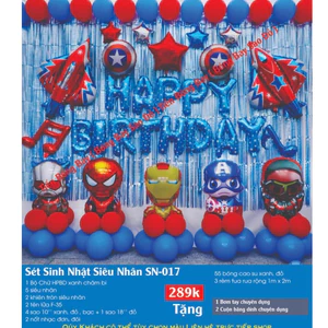 Bóng Bay Trang Trí Sinh Nhật Chủ Đề Siêu Nhân - Tiến Bóng Bay