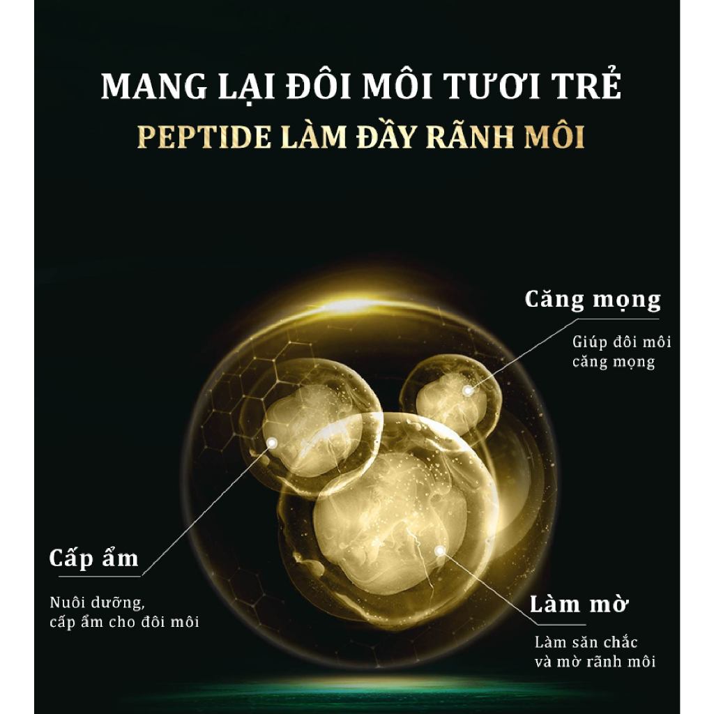 Son dưỡng Peptide dưỡng ẩm, mềm môi HEXZE, chống nhăn môi, săn chắc, làm đầy rãnh môi cho đôi môi căng mọng