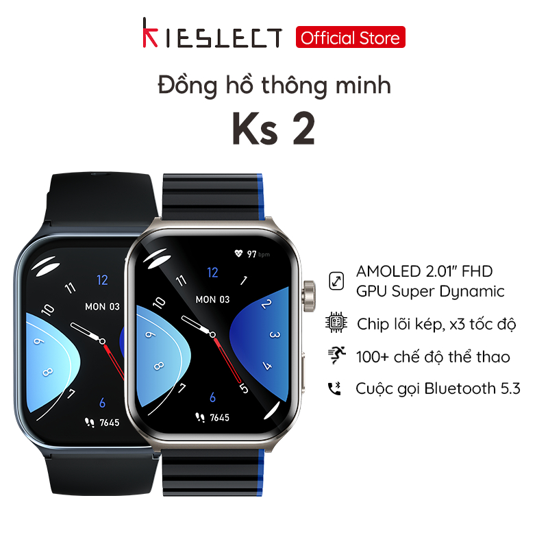 Ảnh Đồng hồ thông minh Kieslect KS 2 | 2.01inch | Ultra AMOLED | 300mAh | Nghe gọi trực tiếp |Hàng Chính Hãng 2