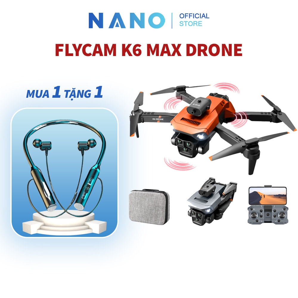 Flycam K6 Max Drone Pro, flycam mini giá rẻ camera 3 chiều chất lượng ...