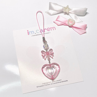 Móc Khoá 𝗧𝗪𝗜𝗡𝗞𝗟𝗘 𝗟𝗢𝗩𝗘 - Dây Đeo Điện Thoại, Collect Book Coquette Handmade by Carem⋆౨ৎ˚⟡˖