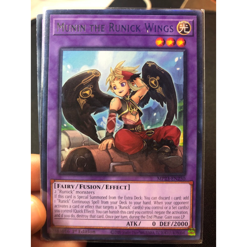 [Yugioh_tcg] Thẻ bài Munin the Runick Wings - MP23-EN250 - Rare 1st ...
