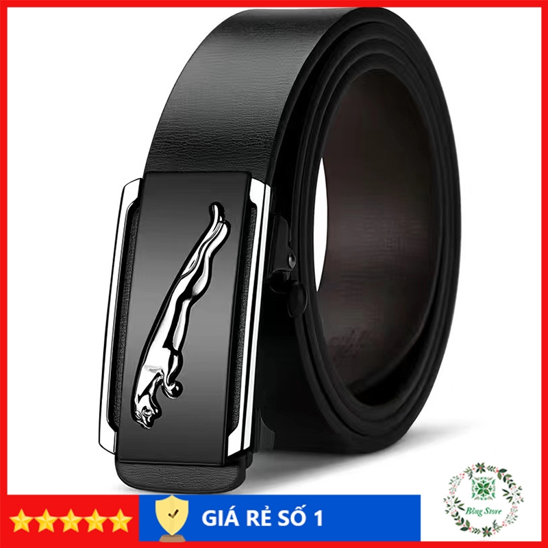 Thắt lưng nam da cao cấp, dây lưng nam mặt khóa tự động sang trọng màu đen TLĐ01