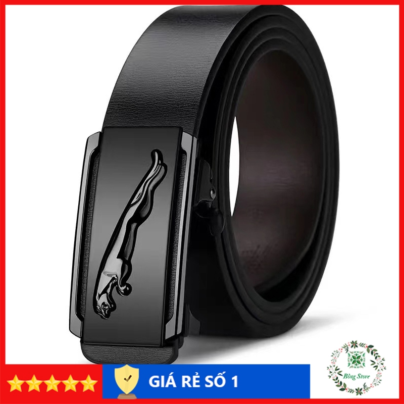 Thắt lưng nam da cao cấp, dây lưng nam mặt khóa tự động sang trọng màu đen TLĐ01