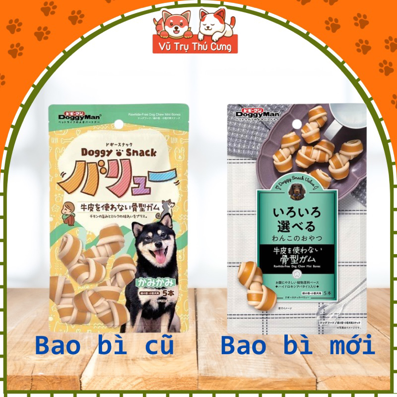 Snack cho Chó dạng Xương nơ hương sữa DoggyMan Nhật Bản (5 cây)