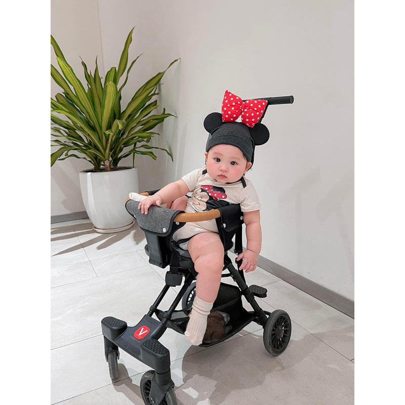 [MD72] MICKEY& MINNIE Áo liền thân/ bodysuit ngắn tay kèm mũ xinh cho bé trai và bé gái